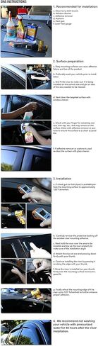 DNA MOTORING WVS-038 حاجب نافذة بفتحة تهوية للدخان الداكن وواقي من المطر/الشمس، 4 قطع، عبوة واحدة in Kuwait