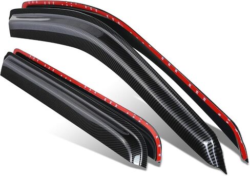DNA MOTORING WVS-038 Dark Smoke Vent Window Visor Deflector Rain/Sun Guard, 4 Piece, 1 Pack in Saudi Arabia