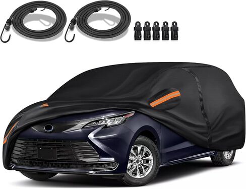 Special Full Car Cover Fit for 2010-2024 Ki-a Soul, Ultra Heavy 600D Oxford Cloth, All-Weather Protection Summer Sun Exposure and Winter Snow Rain Dust UV, Black in Saudi Arabia