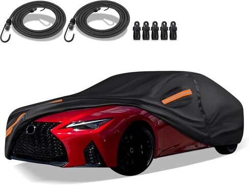 Special Full Car Cover Fit for 2010-2024 Ki-a Soul, Ultra Heavy 600D Oxford Cloth, All-Weather Protection Summer Sun Exposure and Winter Snow Rain Dust UV, Black in Saudi Arabia