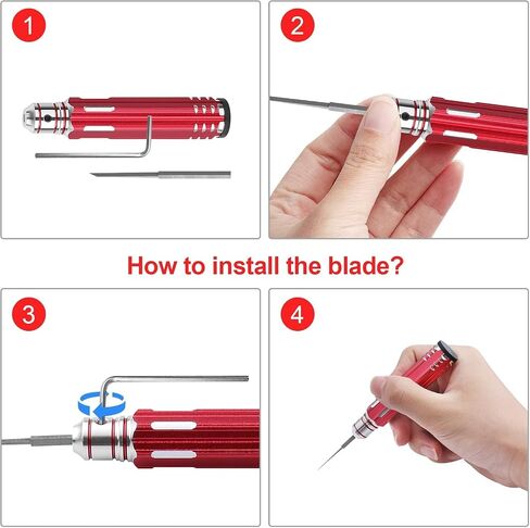 7 In 1 Prime Model Scriber with 7 Blades Gundam Resin Carved Scribe Line Cutting Tool Chisel (0.1/0.2/0.4/0.6/0.8/1.0/2.0mm) Black in Saudi Arabia