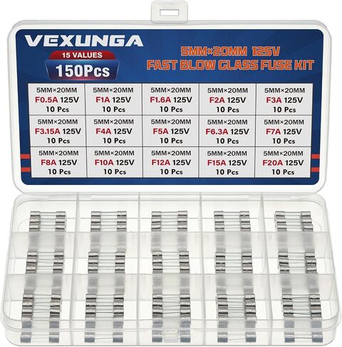 3 Values 75 Pcs 2.5A 3A 5A 125V 3.6x10mm Christmas Light Fuses Kit 2.5 3 5 Amp 125 Volt Xmas String Lights Mini Glass Fuse Max Replacement for C7 C9 Bulb Fan Plug in Saudi Arabia
