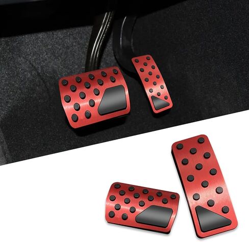 2PCS Brake Foot Pedals, Aluminum Brake Kits, Foot Pedal Pad Replacement, Non-Slip Car Pedal Covers, Auto Aluminum Pedal Covers Accessories, Car Accelerator Proctection Covers for Jeep Grand Cherokee in Kuwait