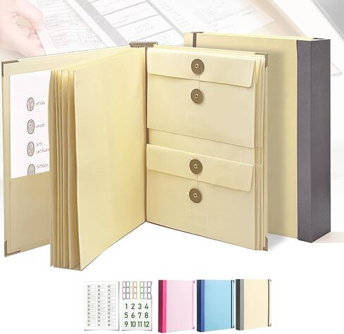 Family/Personal Important Papers Document Life Binder/Folder/Organizer Folio.in Case I Go Missing/Keepsake Certificate/Birth Document Binder Organizer,Fatalities and Folios,Emergency Folder (Bule) in Kuwait