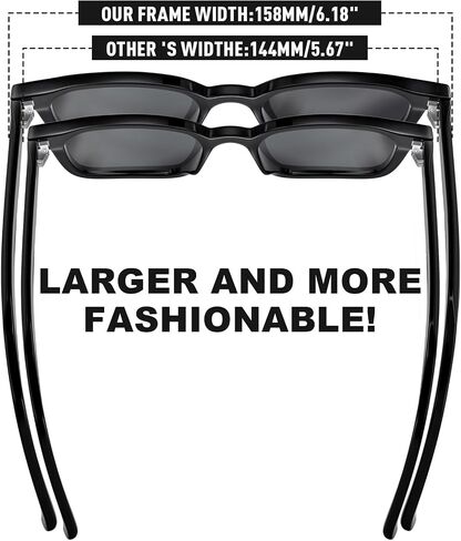 Premium 158MM Large Polarized Sunglasses for Men Women, 2 Pack XXL TR Frame Trendy Sun Glasses Outdoor with UV400 in Kuwait