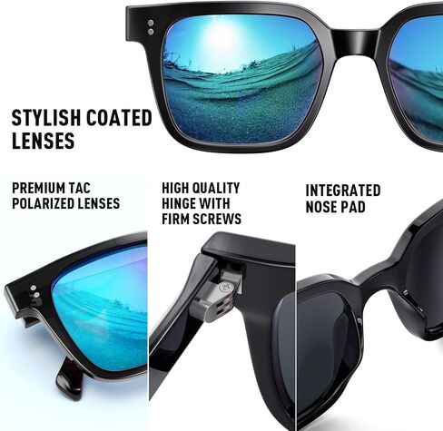 Premium 158MM Large Polarized Sunglasses for Men Women, 2 Pack XXL TR Frame Trendy Sun Glasses Outdoor with UV400 in Kuwait