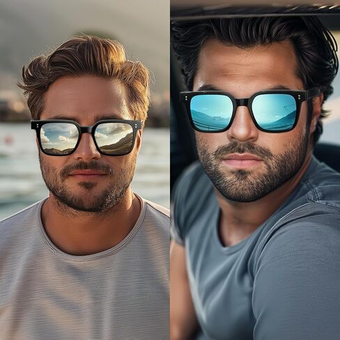 Premium 158MM Large Polarized Sunglasses for Men Women, 2 Pack XXL TR Frame Trendy Sun Glasses Outdoor with UV400 in Kuwait