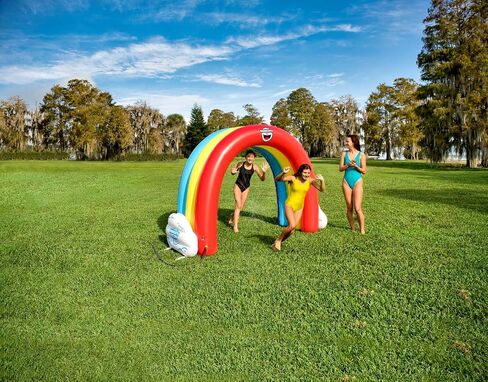 BigMouth Inc. Giant Rainbow Inflatable Sprinkler, Fun Summer Backyard Water Game & Splash Toy for Kids, 6 Feet Tall in Kuwait