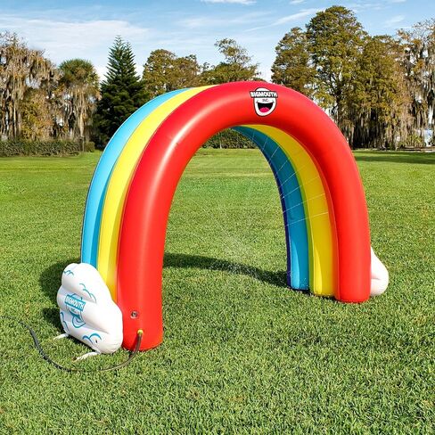 BigMouth Inc. Giant Rainbow Inflatable Sprinkler, Fun Summer Backyard Water Game & Splash Toy for Kids, 6 Feet Tall in Kuwait