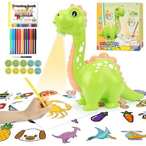 CS COSDDI Drawing Projector for Kids, Projection Drawing Board Kids,Space Shuttle Drawing Projector for Kids with Rocket Ship Toys for Kids,Kids Drawing Projector with 66 Patterns