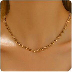 قلادة سلسلة ذهبية للنساء 18 قيراط مطلية بالذهب من الفولاذ المقاوم للصدأ قلادة داينتي ستار كروس القلب قلادة سلاسل بسيطة حساسة الحد الأدنى مجوهرات عصرية in Kuwait