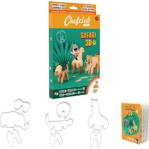 Chefclub Kids Safari 3D Cookie Cutters Multilingual