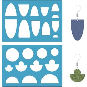 GORGECRAFT 2 Styles Cross Christian Symbol Stencil Jewelry Shape Template Reusable Christ Stencils Christmas Earrings Making Templates for Earrings Jewelry Making DIY Crafts Painting 3.5 x 5.1