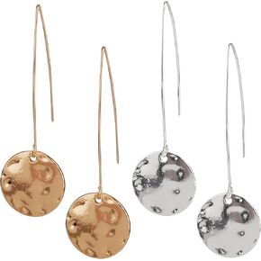 4 Disc Earring in Gold and Silver for Women