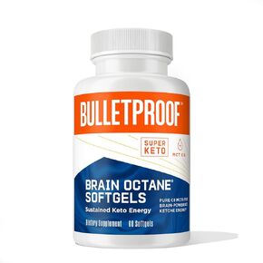 Bulletproof Brain Octane Softgels, 60 Count, Pure C8 MCT Oil for Sustained Ennergy