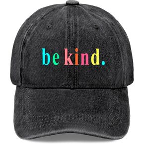 Dad Hats in A World Where You Can Be Anything Be Kind Baseball Caps for Women Funny Denim Hat Adjustable