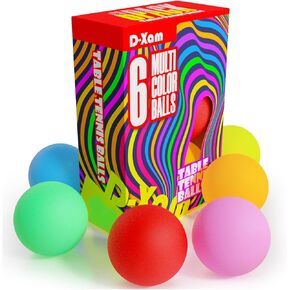 6 Pack Ping Pong Balls High Bounce 1 Star ABS Table Tennis Ball (Size 40+) Ideal for Beginner Craft Party School Activities Family Games Pets Cat Dog