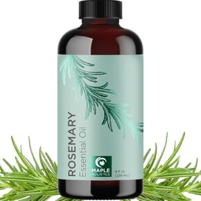 Pure Rosemary Essential Oil for Aromatherapy - Undiluted Rosemary Oil for Hair Skin and Nails - Cleansing Rosemary Essential Oil for Diffusers Plus Hair Oil for Enhanced Shine and Dry Scalp Treatment in Saudi Arabia