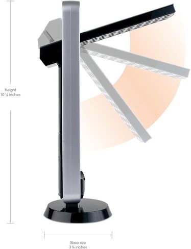 مصباح مهام LED محمول من OttLite، أبيض - مصباح مكتب LED خفيف الوزن مع مقبض حمل، مصابيح LED لضوء النهار الطبيعي طويلة الأمد وموفرة للطاقة للمكتب المنزلي والمكتب - تشغيل/إيقاف تلقائي in Kuwait