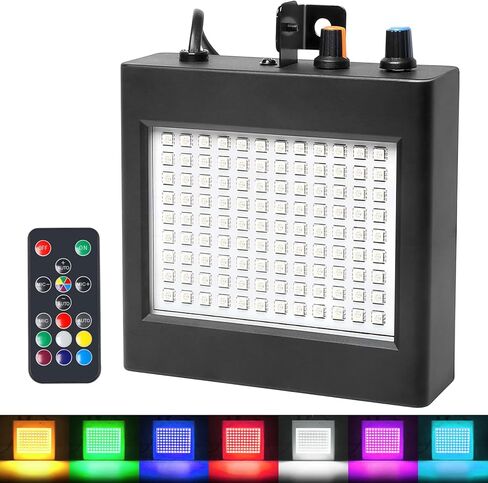كامل اللون 108led ضوء ستروب مع التحكم عن بعد الأضواء الومضة لجميع القديسين البسيطة ضوء ستروب أضواء الهالوين القوية للغرفة ستروب حزب ضوء الأضواء الساطعة للحزب in Kuwait