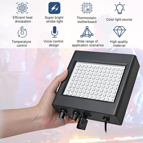 كامل اللون 108led ضوء ستروب مع التحكم عن بعد الأضواء الومضة لجميع القديسين البسيطة ضوء ستروب أضواء الهالوين القوية للغرفة ستروب حزب ضوء الأضواء الساطعة للحزب in Kuwait