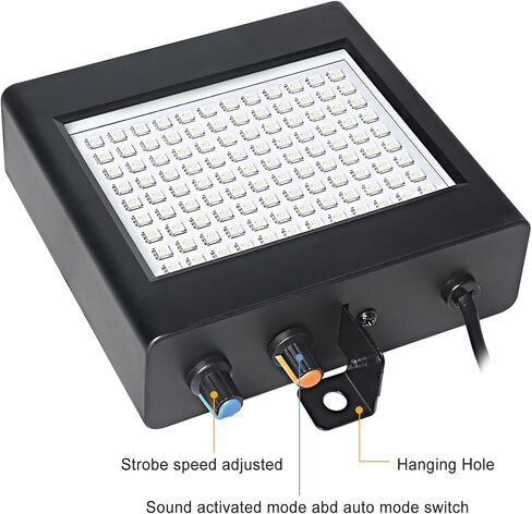 كامل اللون 108led ضوء ستروب مع التحكم عن بعد الأضواء الومضة لجميع القديسين البسيطة ضوء ستروب أضواء الهالوين القوية للغرفة ستروب حزب ضوء الأضواء الساطعة للحزب in Kuwait