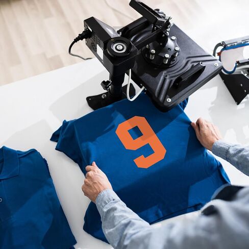 36 Pcs Iron on Numbers 8 Inch Jersey Heat Transfer Numbers Big 0-9 Transfer Numbers White Heat Press Numbers Stickers for Sports T Shirts Football Basketball Baseball Uniform Fabric Clothing (White) in Kuwait