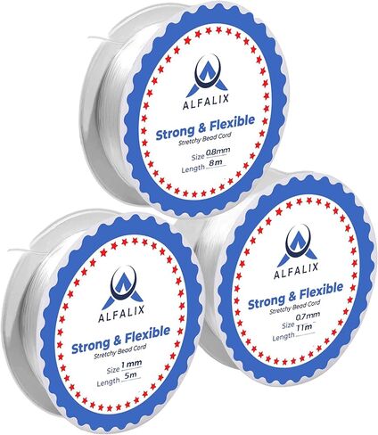 1mm x 100m Clear Elastic Bracelet String Strong & Stretchy Elastic String for Bracelets Bead Cord Elastic for Jewellery Making and Jewelry Making Clear String for Bracelet Making Supplies (1Pcs) in Saudi Arabia