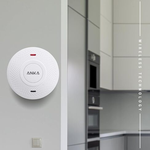 ANKA Smoke Alarms 10 Years Battery Dual Smoke Sensor Alarm with Voice Warning, 10 Year Lithium Battery Fire Alarm,Complies with UL 217 & UL 2034 Standards, Fire Alarms Detector in Saudi Arabia