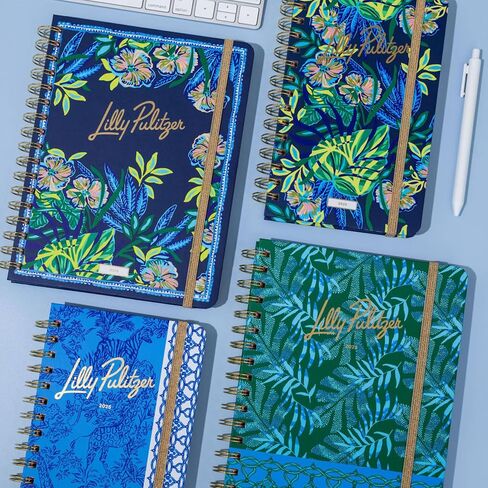Lilly Pulitzer Large Daily Planner January 2025 - December 2025, Weekly Agenda & Monthly Calendar, Stickers, Pockets, & Spiral Binding (The Hottest Spot Navy) in Saudi Arabia