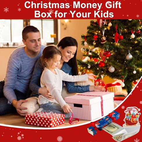 Christmas Surprise Money Pull Pouch, 4PCS Surprise Money Pull Pouch, Surprise Pull Out Money Gift Box, DIY Christmas Kit, Cash Gift Pouch, Christmas Party Gifts Money Box for Cash Pull in Saudi Arabia