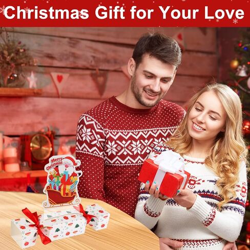 Christmas Surprise Money Pull Pouch, 4PCS Surprise Money Pull Pouch, Surprise Pull Out Money Gift Box, DIY Christmas Kit, Cash Gift Pouch, Christmas Party Gifts Money Box for Cash Pull in Saudi Arabia