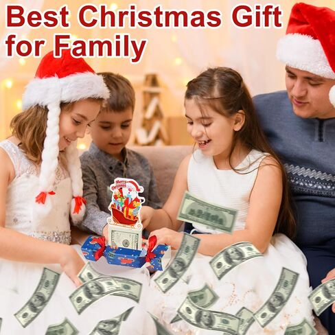 Christmas Surprise Money Pull Pouch, 4PCS Surprise Money Pull Pouch, Surprise Pull Out Money Gift Box, DIY Christmas Kit, Cash Gift Pouch, Christmas Party Gifts Money Box for Cash Pull in Saudi Arabia
