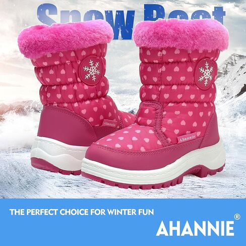 Ahannie Toddler Boys Girls Warm Snow Boots, Kid Outdoor Insulated Winter Boots in Kuwait