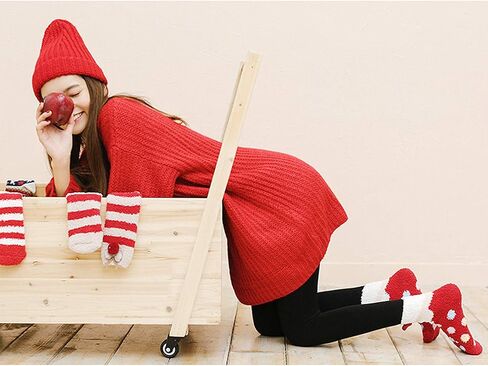 Womens Fuzzy Socks, Soft Cozy Fluffy Winter Warm Slipper Socks with Heart-shaped Non Slip Grips, Thicker Warm Home Sleeping Hospital Socks in Saudi Arabia