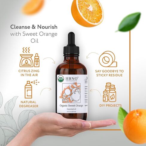 HBNO Organic Eucalyptus Radiata Essential Oil 1oz (30ml) - 100% Pure & Natural, USDA Certified Organic Eucalyptus Essential Oil for Skin - Perfect Eucalyptus Oil for Massage, Relaxation & Aromatherapy in Kuwait