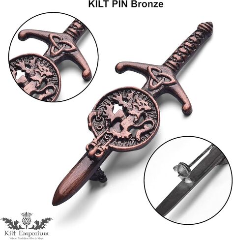 دبوس نقبة أسد متفشي، نحاس معدني خالٍ من الصدأ، 4 بوصات in Kuwait