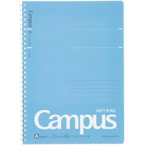 KOKUYO Campus Soft Ring Notebook, Semi-B5, A 7mm Dot Ruled, 29 Lines, 40 Sheets, Pink, Japan Import (SU-S111AT-P)