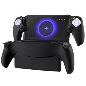 CoBak case for Sony PlayStation Portal, Silicone Shock-Absorption Anti-Fingerprint Scratch Resistant Cover Case for PlayStation Portal - Black