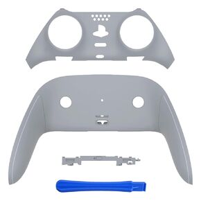 eXtremeRate Top Bottom Decorative Trim Shell Compatible with ps5 Edge Controller DIY Replacement Front Back Clip Shell, Custom Black Plates Cover Compatible with ps5 Edge Controller