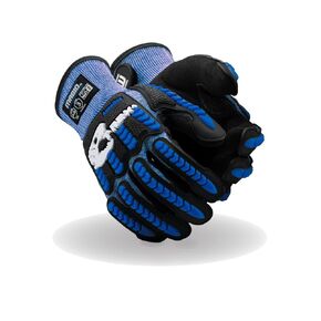 MAGID T-REX Flex Series ANSI A6 AeroDex Shell Impact Glove, 12 Pair, NitriX Coated Palm, Size 10/XL, Blue, TRX685