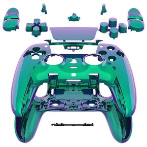 eXtremeRate Full Set Shell with Buttons Touchpad Cover Compatible with ps5 Edge Controller, Black Custom Replacement Decorative Trim Shell Front Back Plates Compatible with ps5 Edge Controller