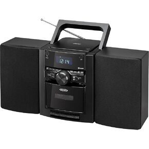 JENSEN® Portable Stereo Bluetooth CD Music System with Cassette and Digital AM/FM Radio