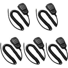 5Pcs 6 Pin MH-48A6J DTMF Microphone Speaker, MH-48 Handheld Mic Speaker Compatible for Yaesu FT-7800R FT-7900R FT-8800R FT-8900R FT-1500 FT-8100 FT-1900 FT-1900R FT-2600 FT-2800 FT1802 Mobile Radio