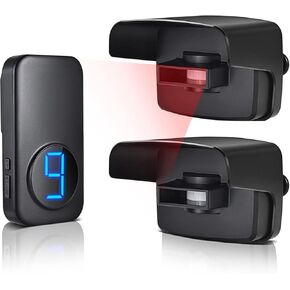 Driveway Alarm, Bistee Wireless Driveway Alarms Weather Resistant Motion Sensor&Detector, Microwave lnfrared Detector Home Security Alert System, 600 FT Range Monitor&Protect Outdoor/Indoor Property