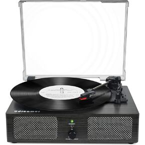 Vinyl Record Player Wireless Turntable with Built-in Speakers and USB Belt-Driven Vintage Phonograph Record Player 3 Speed for Entertainment and Home Decoration