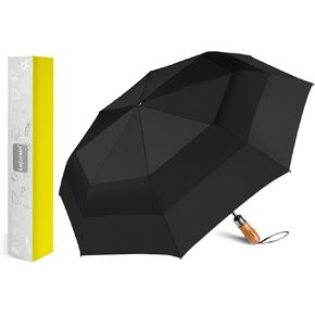 Lejorain Big Windproof Umbrella for Rain - Automatic Large Travel Men Golf Umbrellas Double Layer Collapsible Portable Rain Umbrella Heavy Duty