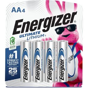 Energizer AA Lithium Batteries, World's Longest Lasting Double A Battery, Ultimate Lithium (8 Battery Count)