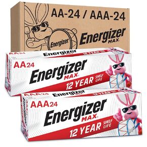Energizer AA and AAA Batteries, 48 Count, Combo Pack Contains 24 Max Double A and 24 Max Triple A Batteries