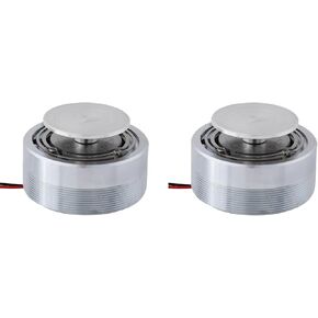 Resonance Speaker 2Pcs 2Inch All Frequency Resonance Speaker, 4Ω 25W Resonance Speaker Vibration Strong Bass Louderspeaker, Sturdy Steel Mini Portable Stereo Sound Creative Speaker